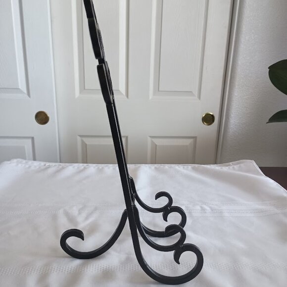 Easel, Rustic Black Iron, Possibly Elk Lighting Photo Easel - Picture 3 of 8
